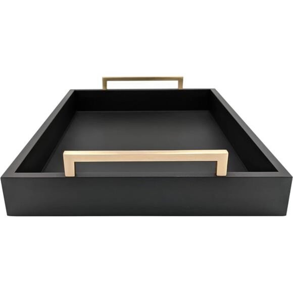 Decorative Coffee Table Tray - Ottoman Tray - Breakfast, Drinks, Liquor Serving - Picture 2 of 7